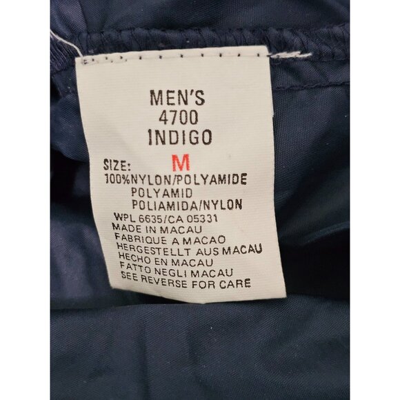 Woolrich Men's Navy Windbreaker Jacket Size M Nylon/Polyamide Hood in Collar - Picture 5 of 5
